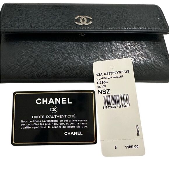 Chanel Black Leather Wallet Classic Design - Picture 6 of 12